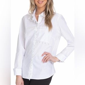 Tru luxe white shirt with pearls